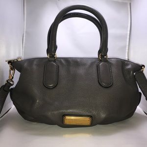 Marc by Marc Jacobs Q Small Leather Gray Satchel